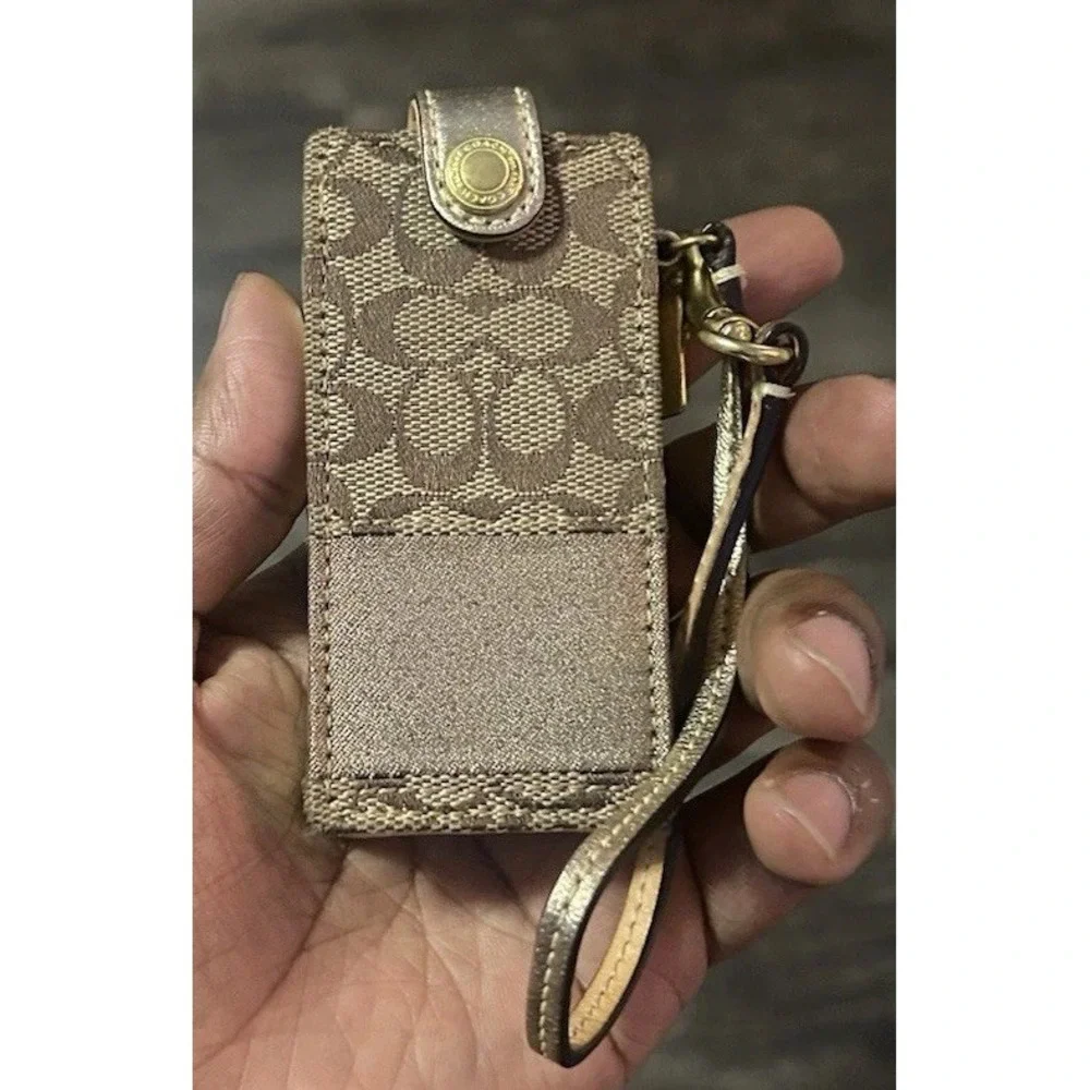 Coach Vintage Brown Canvas iPod Case